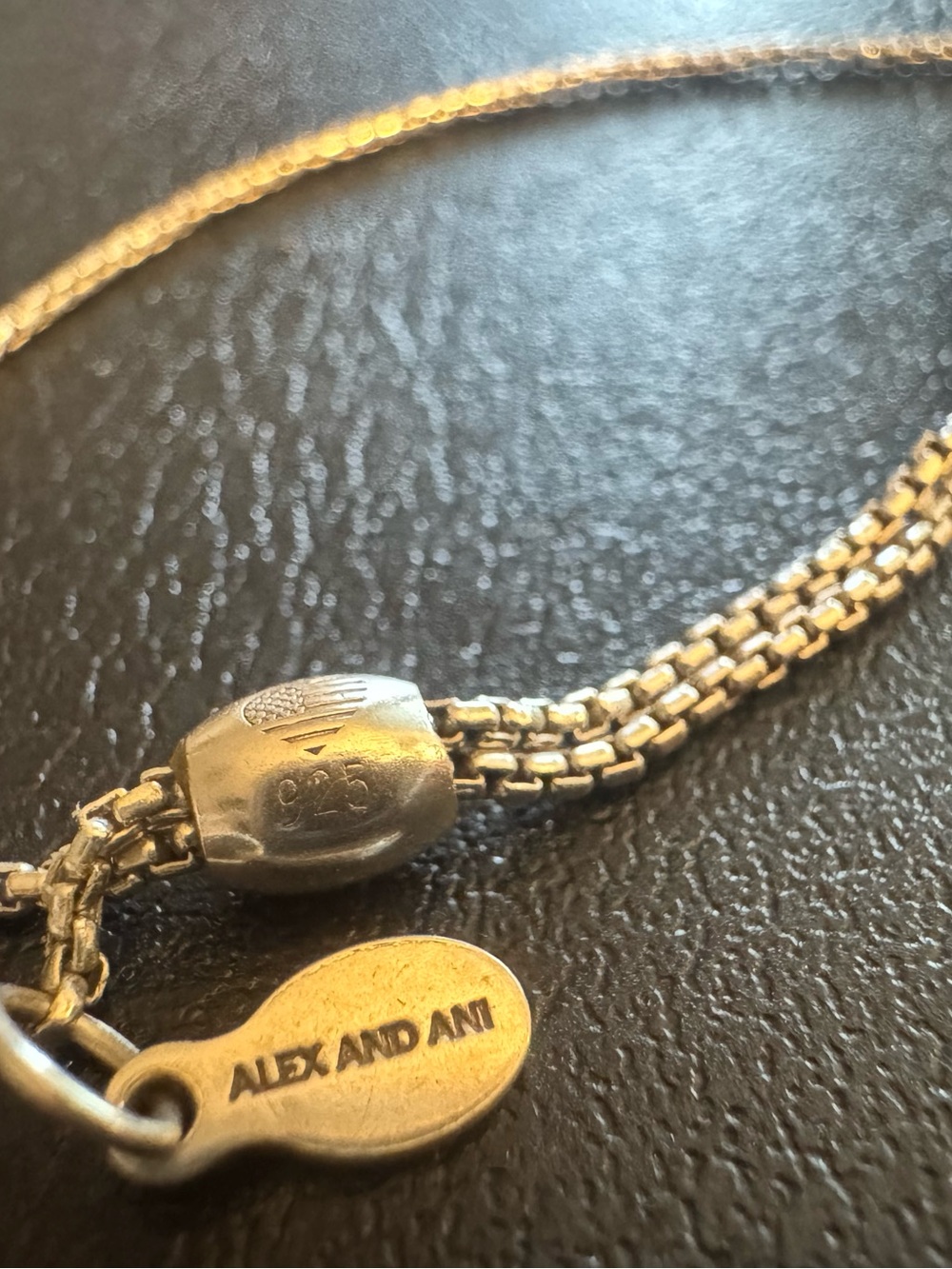 Alex and Ani 925 Sterling Silver Pineapple Adjustable Pull Chain Bracelet - Picture 2 of 2